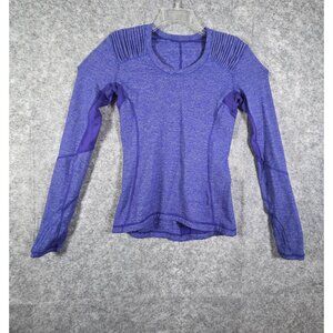 Lululemon Women's Knit Top Long Sleeve purple Athletic Size 8 Athleasure Workout